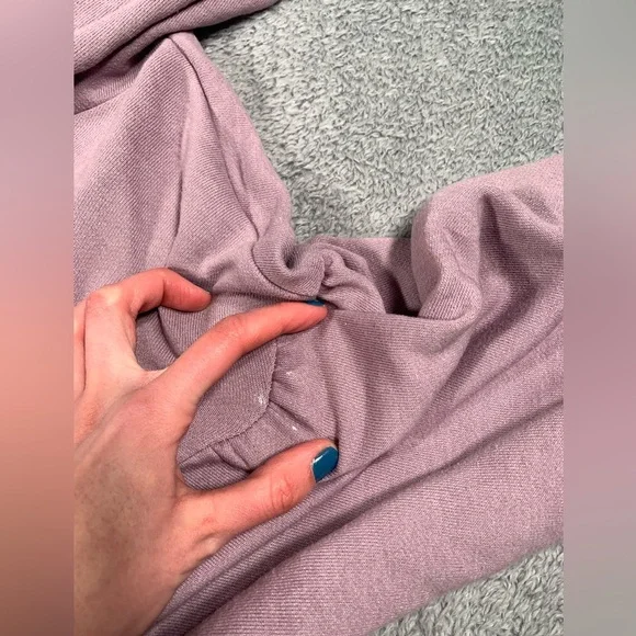 Madewell purple puff sleeve Hoodie medium - Picture 7 of 10